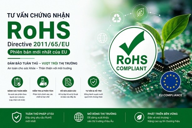 Tư vấn RoHS - Quy định của liên minh Châu Âu EU đối với danh mục sản phẩm hàng hóa điện và điện tử bắt buộc khi xuất khẩu vào thị trường các nước RoHS