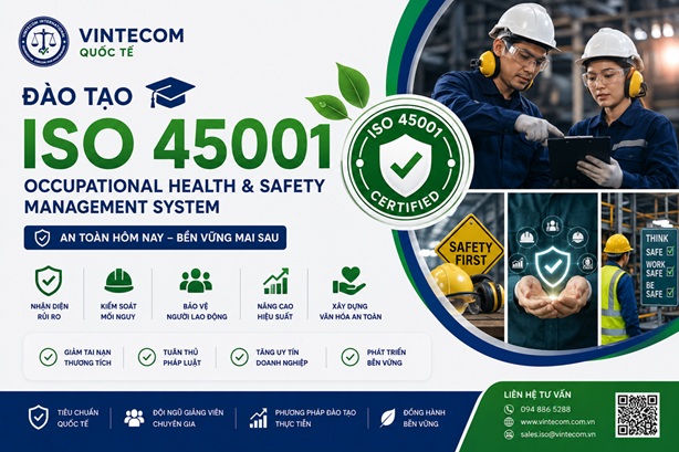 Khóa đào tạo ISO tích hợp các hệ thống quản lý: Khóa đào tạo ISO 9001: 2015/ ISO 14001: 2015 và ISO 45001: 2018