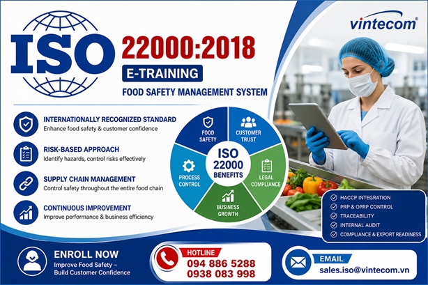 ISO 22000 training courses, HACCP Training course, internal audit for ISO 22000/HACCP