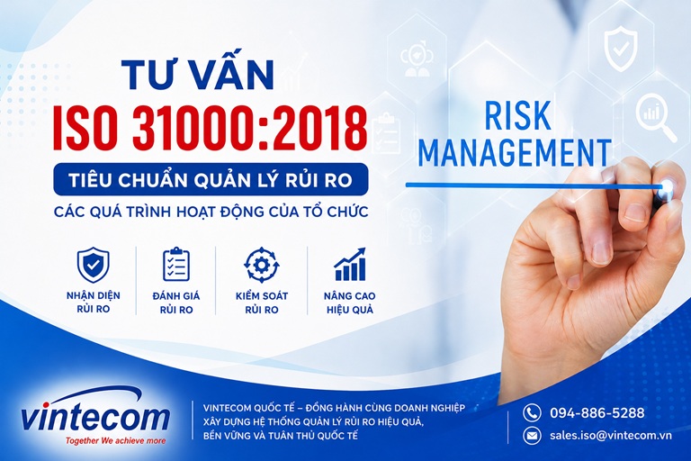 Tư vấn ISO 31000: 2018, Đào tạo ISO 31000: 2018 - Tiêu chuẩn quản lý rủi ro các quá trình hoạt động của tổ chức.
