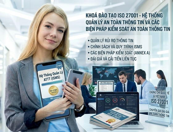 Đào tạo ISO 27001 - Khóa đào tạo an ninh thông tin ISO IEC 27001