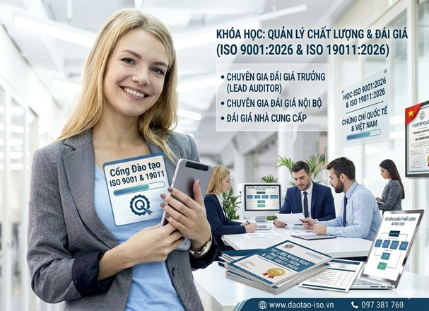 Đào tạo ISO 9001: 2015, Khóa đào tạo chuyên gia đánh giá Hệ thống quản lý chất lượng theo tiêu chuẩn ISO 9001: 2015 áp dụng nội bộ và nhà cung cấp