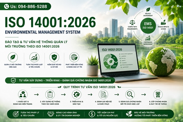 Tư vấn ISO 14001: 2015 - Các yêu cầu hệ thống quản lý môi trường phiên bản mới 2015.