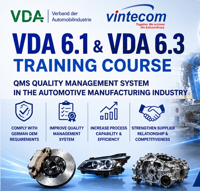 Tư vấn VDA 6.3, Khóa đào tạo VDA 6.3- Kỹ thuật đánh giá quá trình (Process Audit) do hiệp hội các nhà sản xuất ô tô Đức VDA-QMC ban hành