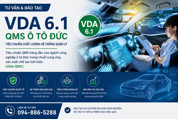 Tư vấn VDA 6.1- Tiêu chuẩn Hệ thống quản lý chất lượng ngành công nghiệp ô tô của Đức VDA- QMC (Verband der Automobilindustrie)