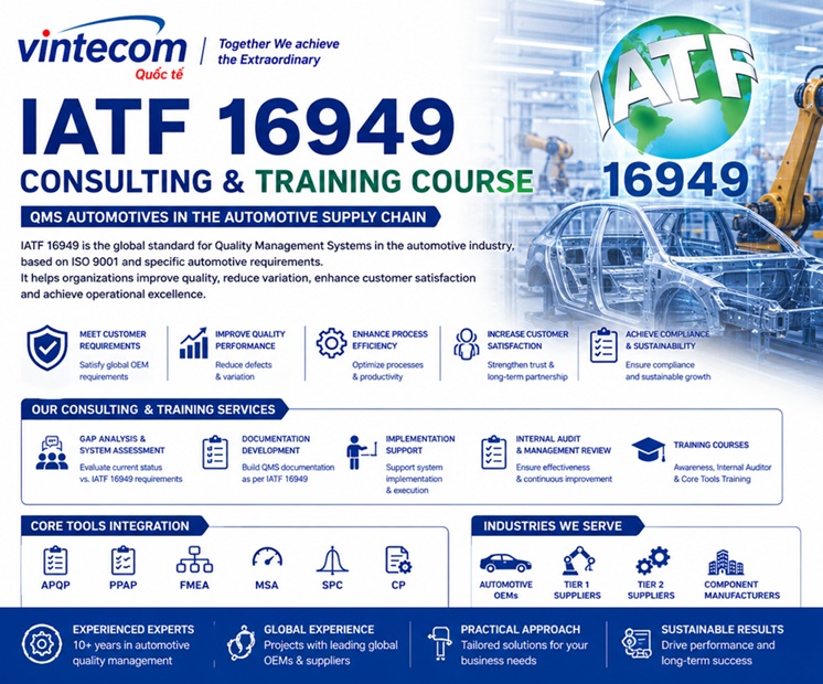 IATF 16949: 2016 consultant - New Automotive QMS of International Automotive Task Force IATF
