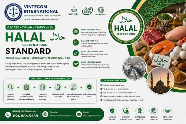 Tư vấn Halal, Đào tạo Halal - Tiêu chuẩn thực phẩm Halal về các yêu cầu chung đối với cơ sở sản xuất, chế biến, bao gói và lưu kho.