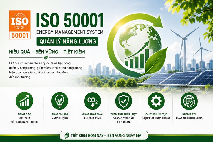 Tư vấn ISO 50001, dịch vụ tư vấn ISO 50001 - Hệ thống quản lý năng lượng và hiệu suất năng lượng- Công ty tư vấn iso 50001 VINTECOM Quốc tế