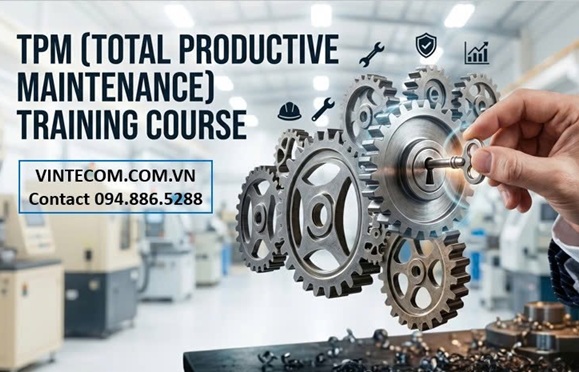 Khóa đào tạo Duy Trì Năng Suất Tổng Thể TPM (Total Productive Maintenance) trong sản xuất.