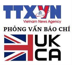 Bài phỏng vấn báo chí do phóng viên Báo Việt Nam News -Thông tấn xã Việt Nam về chủ đề chứng nhận dấu UKCA cho sản phẩm hàng hóa tiếp cận thị trường Vương Quốc Anh và Hiệp định thương mại tự do Việt Nam - Vương quốc Anh (UKVFTA) với VINTECOM Quốc tế
